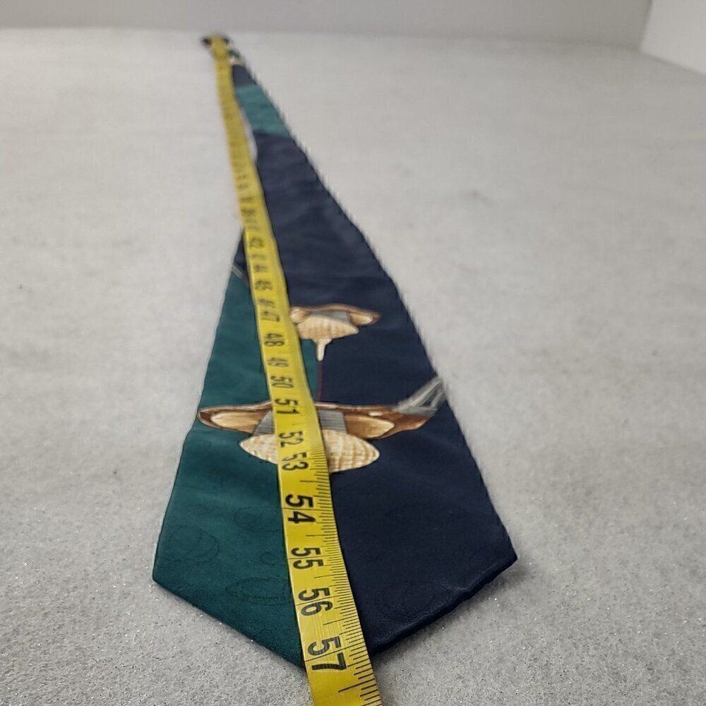Evan-Picone Sport 100% Silk Golf Necktie Navy Teal Golf Clubs Balls Men’s Tie - Picture 8 of 8